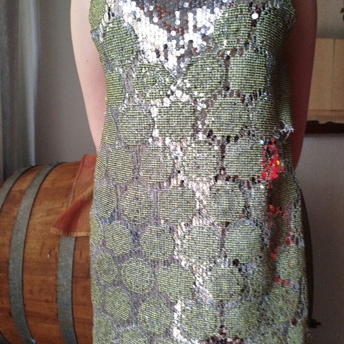 Zara mini dress with sequins and knit, like new, size S