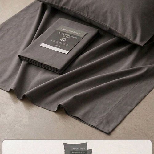 Bed sheet set Bordeaux and grey, 100% cotton