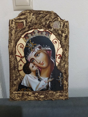 Εικόνα της Παναγίας Βασίλισσας των Ουρανών καινούργια, διάσταση 38x26