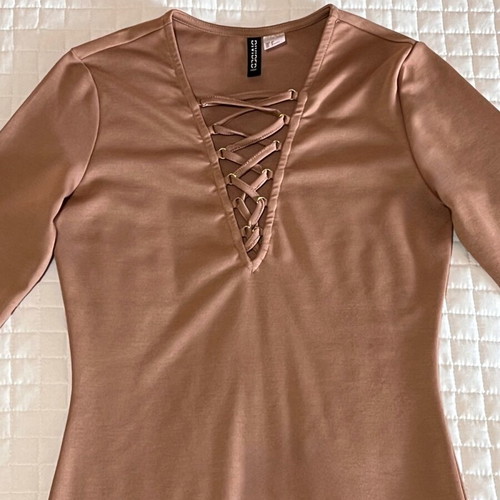 H&M Long Sleeve Dress new, size 36, beige -  6,50 - Vendora.cy