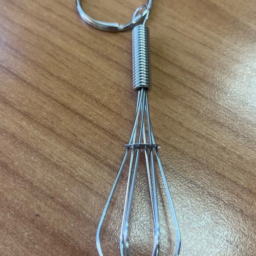 Egg Beater Keychain new, silver