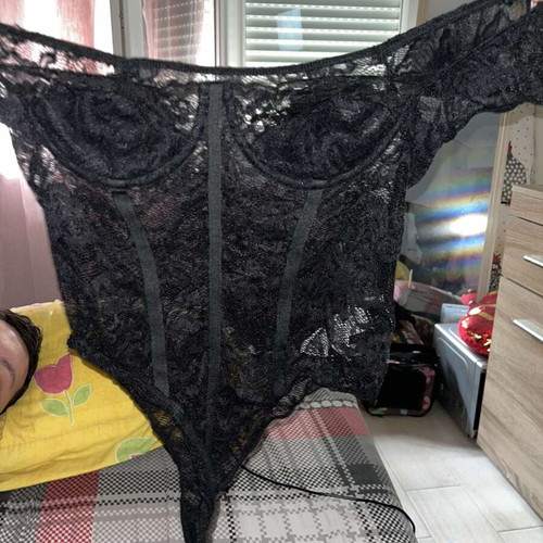 Shein lace corset new, black, size Small