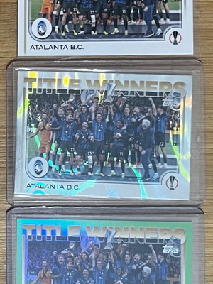 2024-25 Topps UCC Soccer Atalanta Title Winners σε άριστη κατάσταση x3