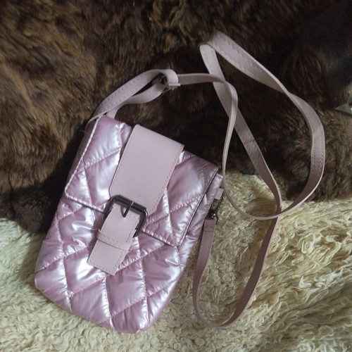 Pink Quilted Crossbody Bag like new
