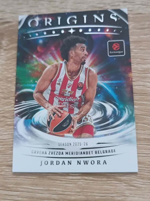 Jordan Nwora Crvena Zvezda 2025-26 Panini Euroleague Origins card
