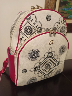 Axel large backpack like new with Pyrgi Chios designs