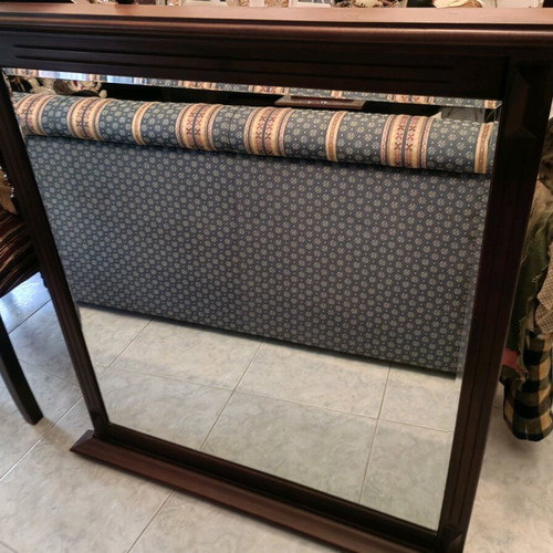 Mirror new with solid wood dark heart frame