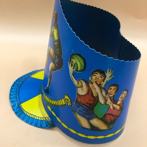 Vintage carnival children's hat used with sports themes, Greek made paper