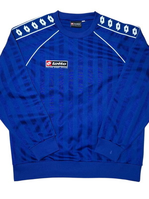 Vintage Lotto long-sleeve sports shirt from 90s used, size Large, blue