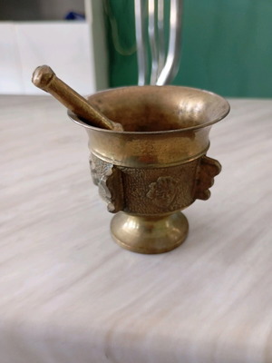 Bronze mortar used small 5 cm