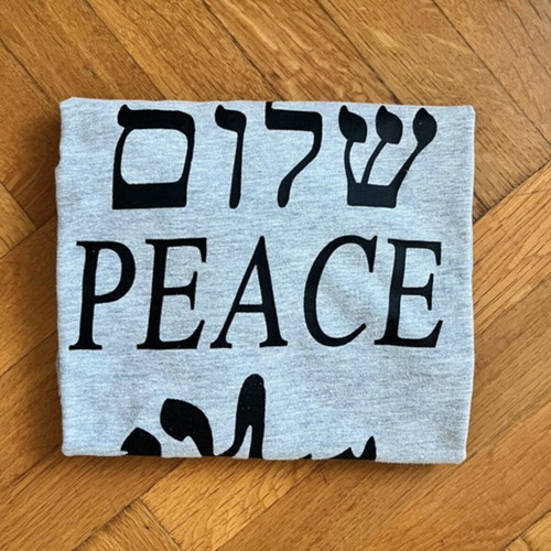 Grey Printed T-Shirt Unisex Size M Like New