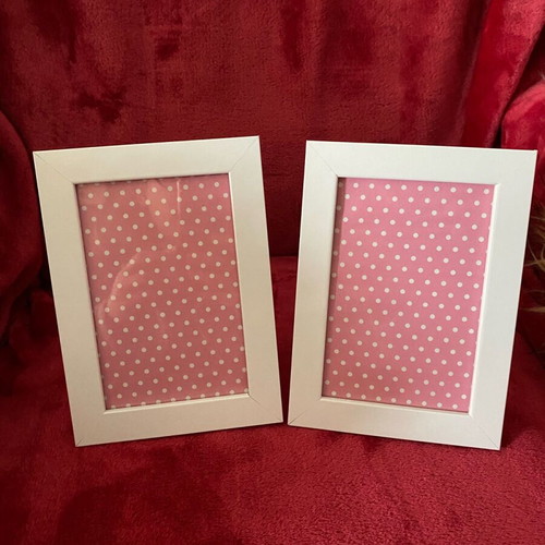 Wooden frames like new, set of 2, white