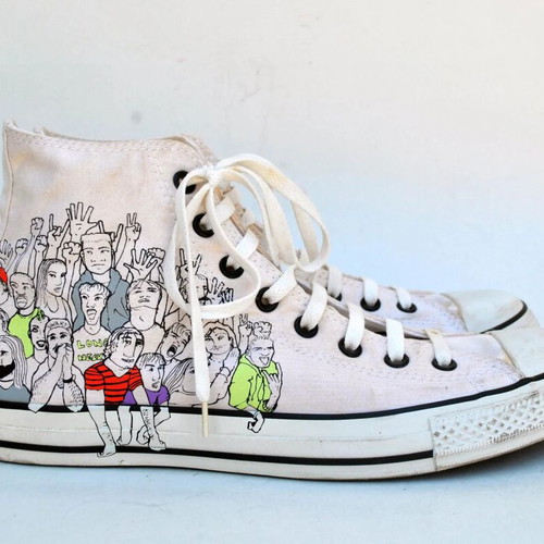 Converse All Star Chuck Taylor Graffiti Long Neck sneakers like new, size 46