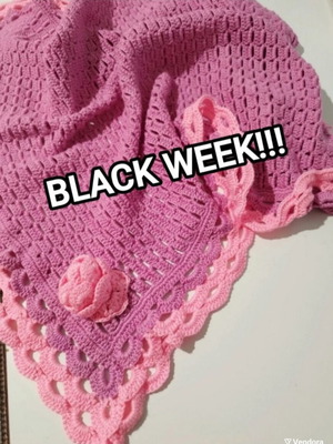 Handmade baby blanket new, pink and fuchsia crochet