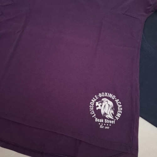 Lonsdale T-shirt set of 2 used, purple and blue, size S-M