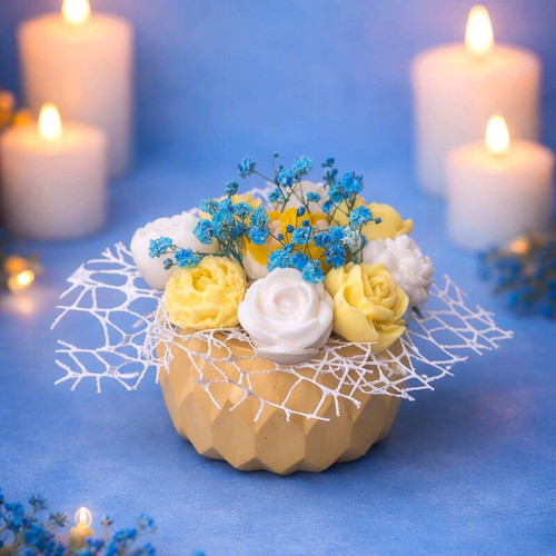 Scented bouquet made of rapeseed wax new