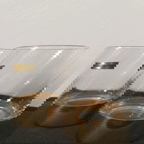 Σετ ποτήρια Dior μεταχειρισμένα, vintage με μεταλλική βάση χρυσού