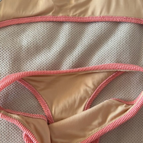 Rythm swimsuit used, pink, size M with pareo