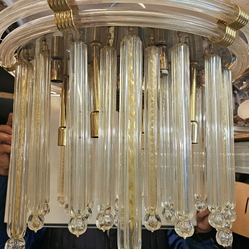 Italian Murano art deco ceiling chandelier like new