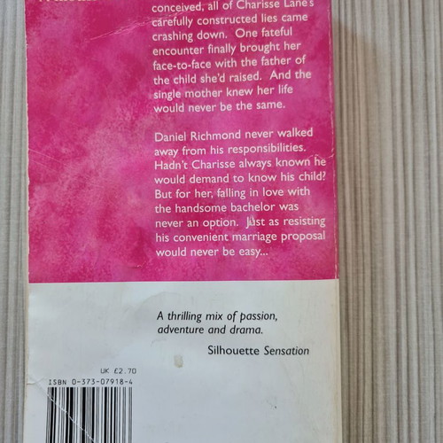 The Mother of His Child novel used, Laurey Bright, 1999