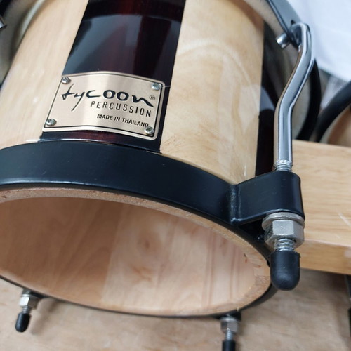 Tycoon Percussion Bongos Artist Series with Turkey Splash Cymbal 12" new