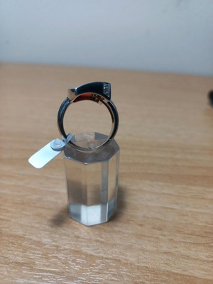 Silver ring new, size 54