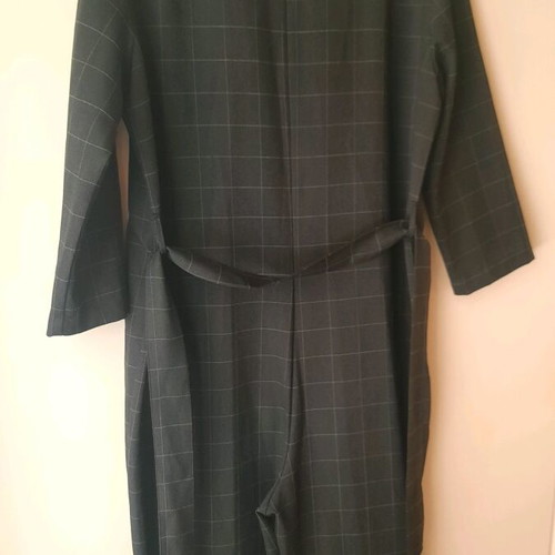 Mango one-piece like new, charcoal with subtle check details