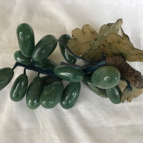 Decorative Jade Grape Cluster used, antique over 60 years