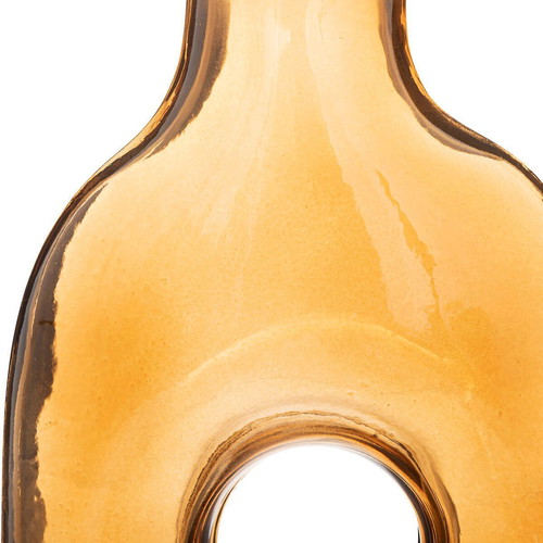 Decorative glass vase Donut orange new 18x10x24.5cm Atmosphera
