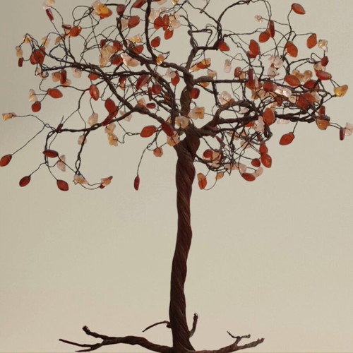 Decorative Tree of Life like new, gemstone accents