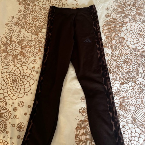 Adidas women's leggings new, brown with leopard detail, size Small
