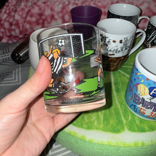 Mug and glass set like new with coffee, birthday, Nutella, Christmas designs