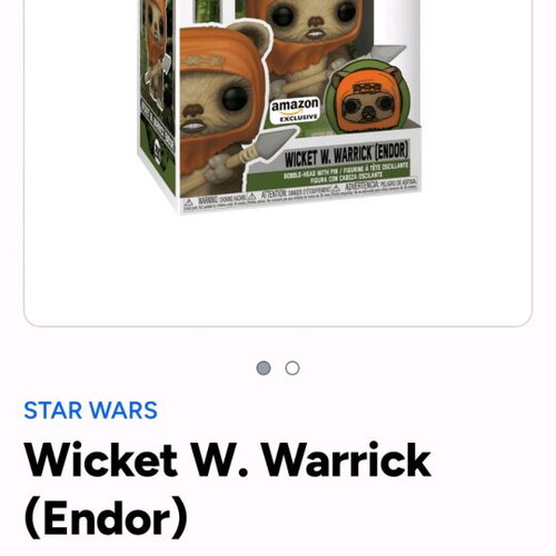 Funko Pop! Star Wars Wicket W. Warrick (Endor) new, rare edition with pin
