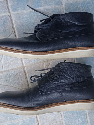 Men's black leather boots size 44 like new