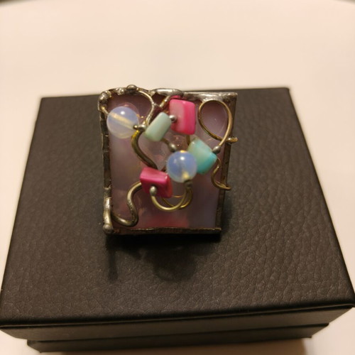 Handmade ring like new with variety of colors