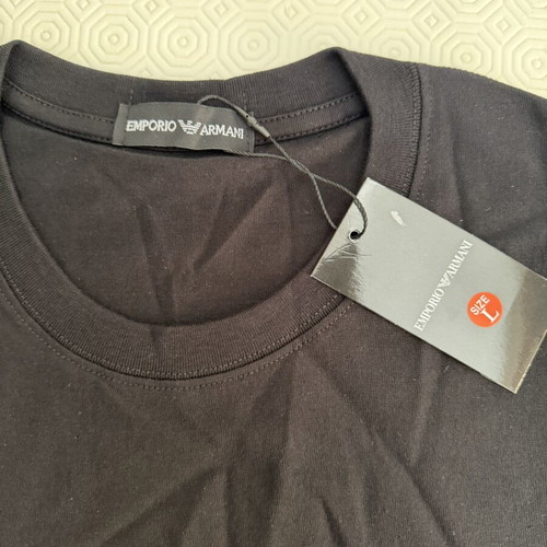 Emporio Armani T-shirt new, size L, black
