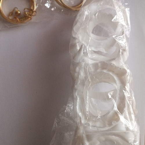 Plastic teeth new and pirate earrings for carnival