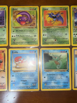 Pokemon TCG vintage cards set of 8 used with minor edge wear