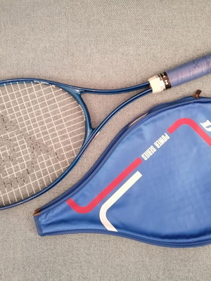 Dunlop children's tennis racket used with case and new grips