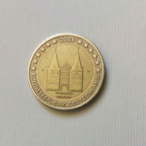 Collectible commemorative 2 euro coin Germany 2006 used