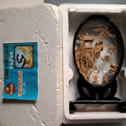 Vintage Chinese diorama in its box