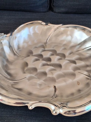 Linea Argenti Italian Silver-Plated Fruit Bowl used, 30x30 cm, vintage