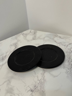 Wooden coasters for candles and cups used