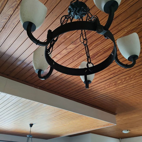 Vintage ceiling lights used, pack of 2, wrought steel
