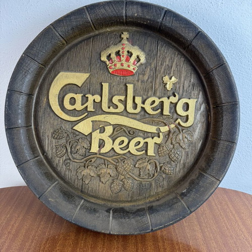 Carlsberg Sign used, polyester 40 cm diameter