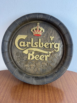 Ταμπέλα Carlsberg μεταχειρισμένη, πολυεστέρας 40 εκ διάμετρος
