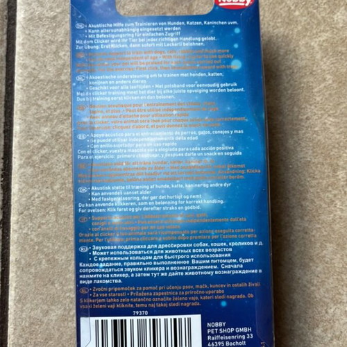 Noby clicker for dogs new, blue