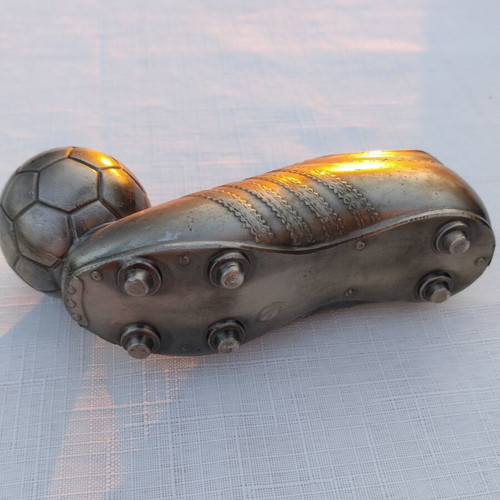 Sports collectible lighter shaped like a shoe with ball, like new