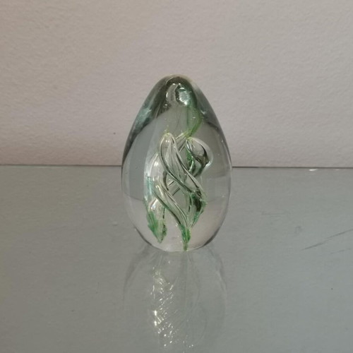 Blown glass egg used with Murano technique