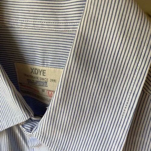 Xdye men's striped blue white shirt used, size M and L